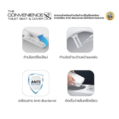 C16817(CN5) สุขภัณฑ์ แบบสองชิ้น 3/4.5 ลิตร รุ่น 3X3-E1