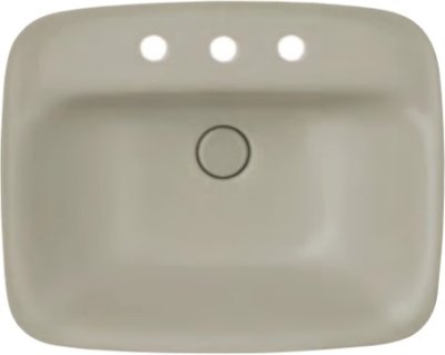 CPW0201 MTP/GR4 (3/8) อ่างล้างหน้า แบบฝังบนเคาน์เตอร์ รุ่น QUINTA (เจาะ 3 รูก๊อก)  