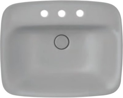 CPW0201 MDG/BN2 (3/8) อ่างล้างหน้า แบบฝังบนเคาน์เตอร์ รุ่น QUINTA (เจาะ 3 รูก๊อก)  