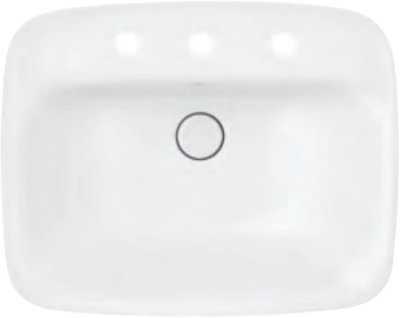 CPW0201 MWH/BN2 (3/8) อ่างล้างหน้า แบบฝังบนเคาน์เตอร์ รุ่น QUINTA (เจาะ 3 รูก๊อก) 