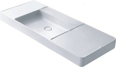 CPW0502 MWH/BN2 (3/8) อ่างล้างหน้า แบบวางบนเคาน์เตอร์ รุ่น QUIL สี SERENE WHITE (เจาะ 3 รูก๊อก)