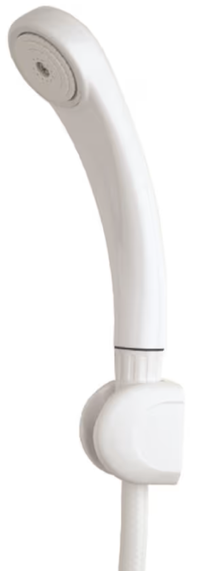 ES01 ชุดฝักบัวอาบน้ำแบบสายอ่อน 1 ระบบ สีขาว