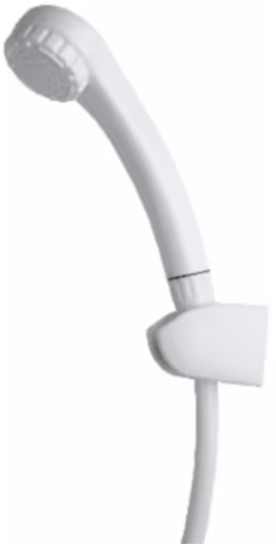 ES04 ชุดฝักบัวอาบน้ำแบบสายอ่อน 1 ระบบ สีขาว