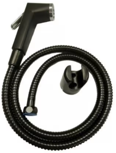 PR 023 ชุดสายฉีดชำระ สีดำ (สายสแตนเลส)