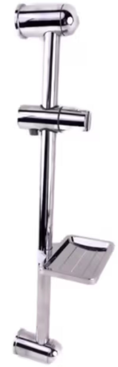 PS029 ชุดฝักบัวอาบน้ำแบบสายอ่อน 3 ระบบ สีโครเมียม พร้อมราวปรับระดับ