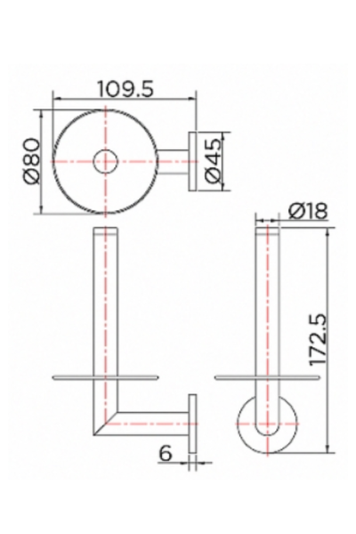 KB-01-311-50 ที่ใส่กระดาษแบบตั้งพร้อมฐานรอง สีโครเมี่ยม