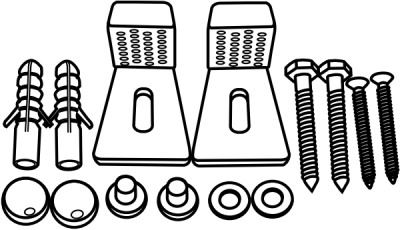 1072240 อุปกรณ์ยึดพื้นสำหรับชักโครก (FLOOR FIXING)