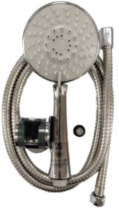PS031 ชุดฝักบัวอาบน้ำแบบสายอ่อน 5 ระบบ สีโครเมียม
