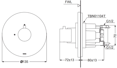 TBV01101T#BN ชุดเปิด-ปิดน้ำ *3