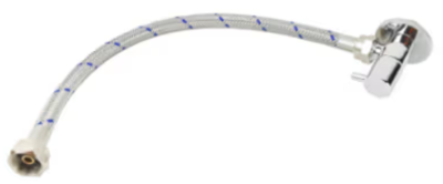 PBS 08 สายน้ำดีสแตนเลส ยาว 16 นิ้ว พร้อมสต๊อปวาล์ว