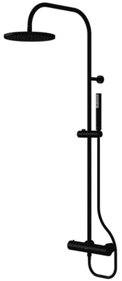 TX454SES#MB ก๊อกผสมสำหรับยืนอาบน้ำแบบปรับอุณหภูมิคงที่ พร้อมฝักบัวก้านแข็งและฝักบัวสายอ่อน 2 ฟังก์ชัน