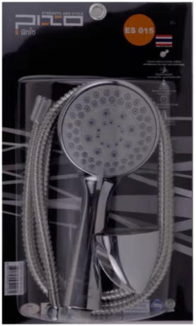 ES015 ชุดฝักบัวอาบน้ำแบบสายอ่อน 3 ระบบ สีโครเมี่ยม