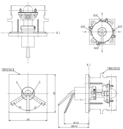 TBP02S01T ก๊อกผสมสำหรับยืนอาบน้ำ ชนิดฝังผนัง