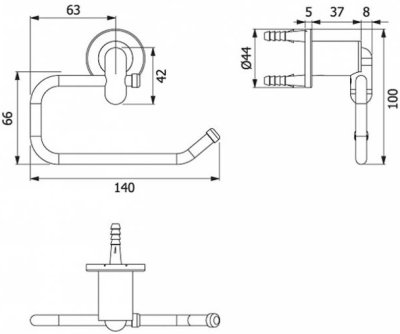 FBVHC-S104BS ที่แขวนกระดาษทิชชู่แแบบไม่มีฝาปิด ร่น CAPSULE