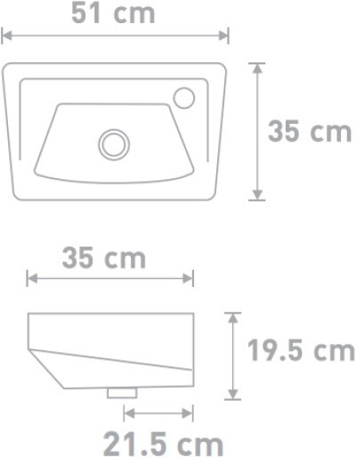 S53001 อ่างล้างหน้า แบบแขวนผนัง รุ่น 601