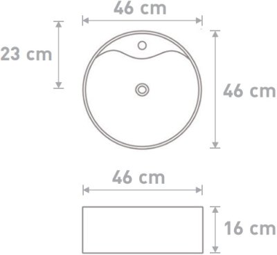 S55002 อ่างล้างหน้า แบบวางบนเคาน์เตอร์ รุ่น 502