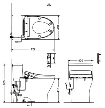 CW188UW8 สุขภัณฑ์ แบบชิ้นเดียว 3.8 ลิตร