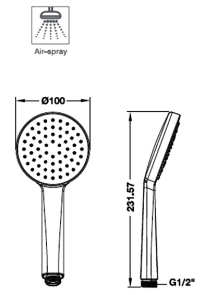 495.60.628 ฝักบัวอาบน้ำแบบสายอ่อน ครบชุด
