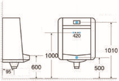 ECU-06-220-11 โถปัสสาวะชาย แบบเซ็นเซอร์