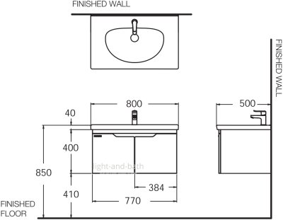CLBF80V-CAAF ตู้เฟอร์นิเจอร์แบบแขวนผนัง รุ่น NEO MODERN 80V สี CAPPUCCINO
