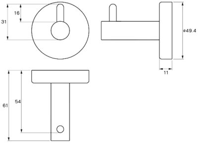GR-6201 ขอแขวนผ้า รุ่น GARRET 