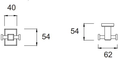 K-2501-41-N ขอแขวนผ้า รุ่น CONCEPT SQUARE