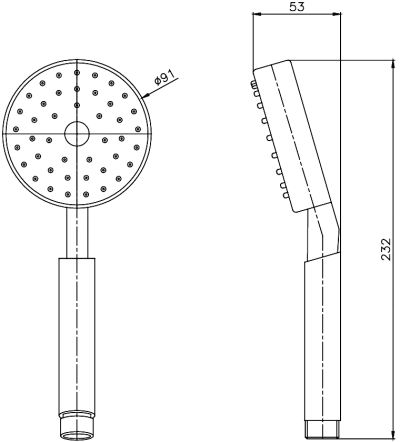 HS-4100B ฝักบัวอาบน้ำ แบบสายอ่อน 1 ฟังก์ชั่น