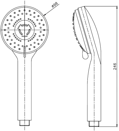 HS-4300 ฝักบัวอาบน้ำ แบบสายอ่อน 3 ฟังก์ชั่น