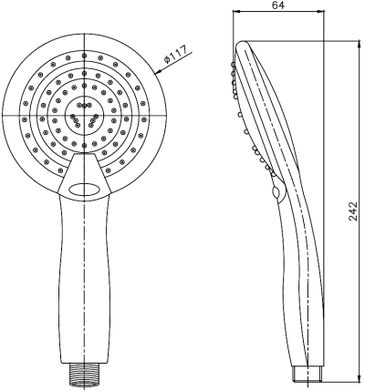 HS-5300 ฝักบัวอาบน้ำ แบบสายอ่อน 3 ฟังก์ชั่น