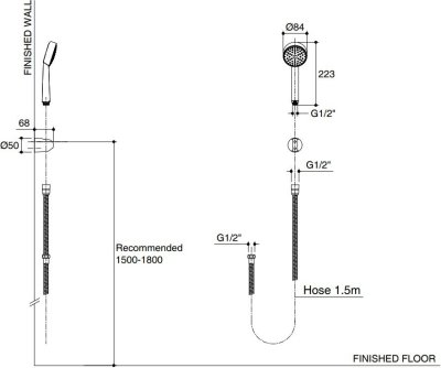 K-22396X-CP ชุดฝักบัวสายอ่อน 1 ระดับ รุ่น ZEST