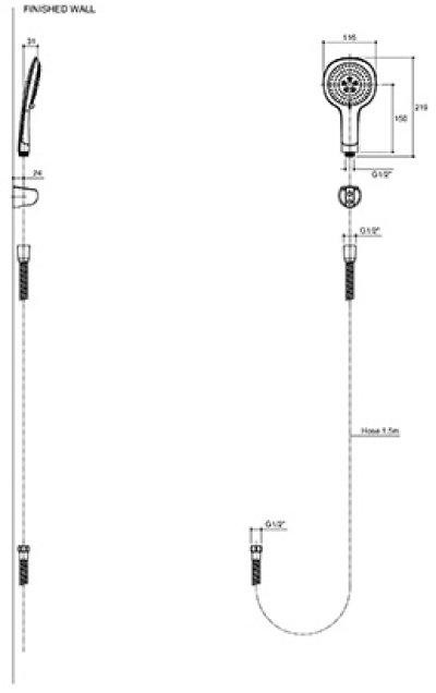K-98949X-CP ชุดฝักบัวสายอ่อน 3 ระดับ รุ่น ORBIS
