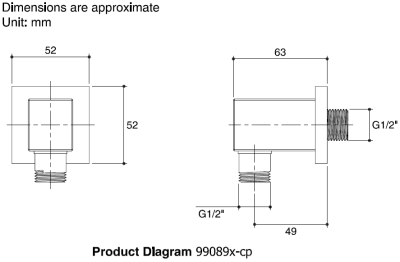K-99089X-CP ข้อต่อทางน้ำ รุ่น TOZZO