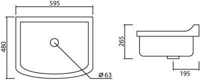 MCA024 อ่างอเนกประสงค์ แบบแขวนผนัง