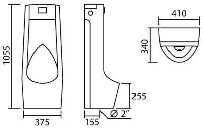MU-104-1 โถปัสสาวะชาย แบบเซ็นเซอร์