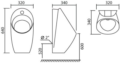 MU-104-5 โถปัสสาวะชาย แบบเซ็นเซอร์