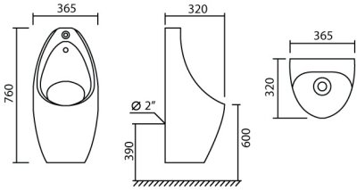 MU-5209 โถปัสสาวะชาย แบบเซ็นเซอร์