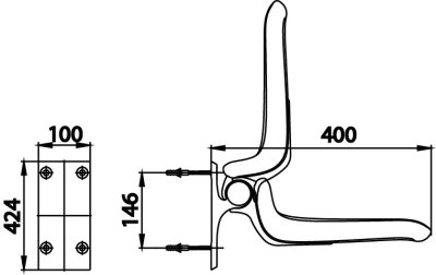 CT0184#WH เก้าอี้อาบน้ำติดผนังแบบพับเก็บได้ รุ่น PRESSALIT