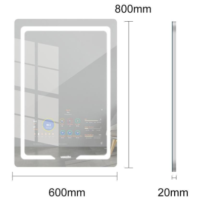 SMC001 กระจกเงาอัจฉริยะ 600 x 800 x 20 mm.