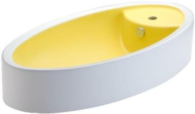 C0021(LM) อ่างล้างหน้า แบบวางบนเคาน์เตอร์ รุ่น BUG 65 (สีเหลืองมะนาว)