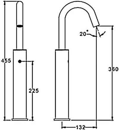SA 3110-18 ก๊อกอ่างล้างหน้า แบบเซ็นเซอร์