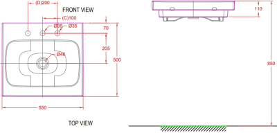 WP-F636-WT อ่างล้างหน้า แบบวางบนเคาน์เตอร์ รุ่น IDS DYNAMIC