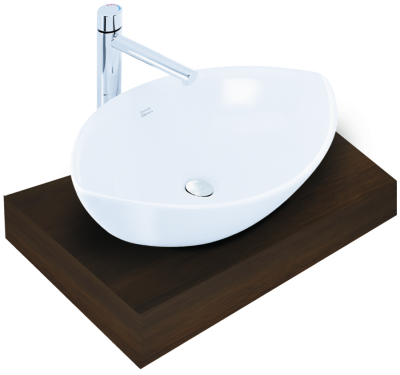 WP-F609-WT อ่างล้างหน้า แบบวางบนเคาน์เตอร์ รุ่น OVA EYE