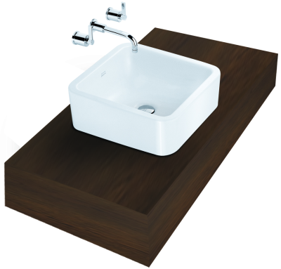 WP-F606-WT อ่างล้างหน้า แบบวางบนเคาน์เตอร์ รุ่น WHITE SQUARE