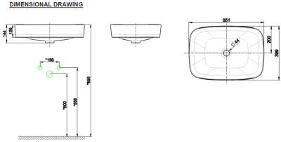 WP-0628-WT อ่างล้างหน้า แบบวางบนเคาน์เตอร์ รุ่น SIGNATURE