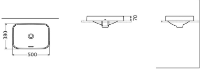 LW5715 อ่างล้างหน้า แบบวางบนเคาน์เตอ