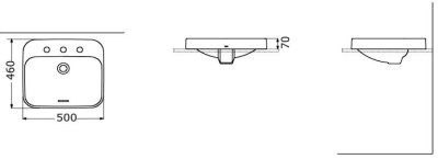 LW5615C อ่างล้างหน้า แบบวางบนเคาน์เตอร์