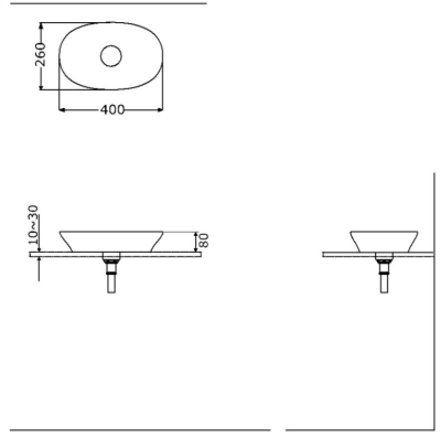 LW4724 อ่างล้างหน้า แบบวางบนเคาน์เตอร์