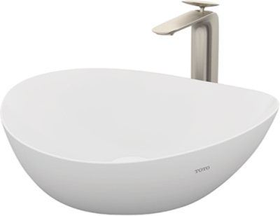 LW4704#CMW อ่างล้างหน้าวางบนเคาน์เตอร์ พร้อมสะดือป๊อปอัพ