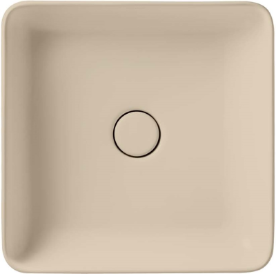 C00341MIR อ่างล้างหน้า แบบวางบนเคาน์เตอร์ รุ่น SENSATION SQUARE สี MATTE BEIGE