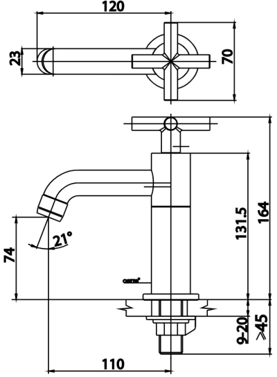 CT1262C51N(HM) ก๊อกเดี่ยวอ่างล้างหน้า รุ่น GEO